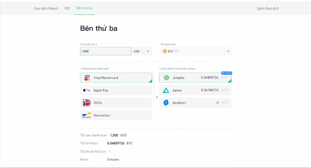 Cách giao dịch sàn KuCoin