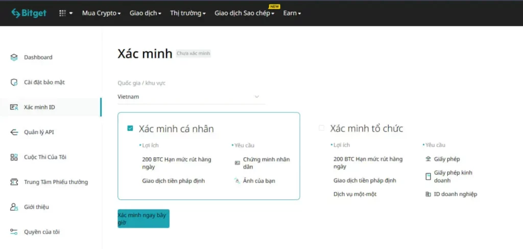 Vì sao cần xác minh tài khoản trên sàn Bitget?