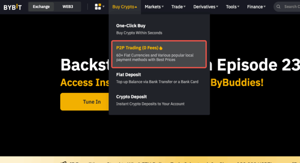 cách mua coin trên sàn Bybit