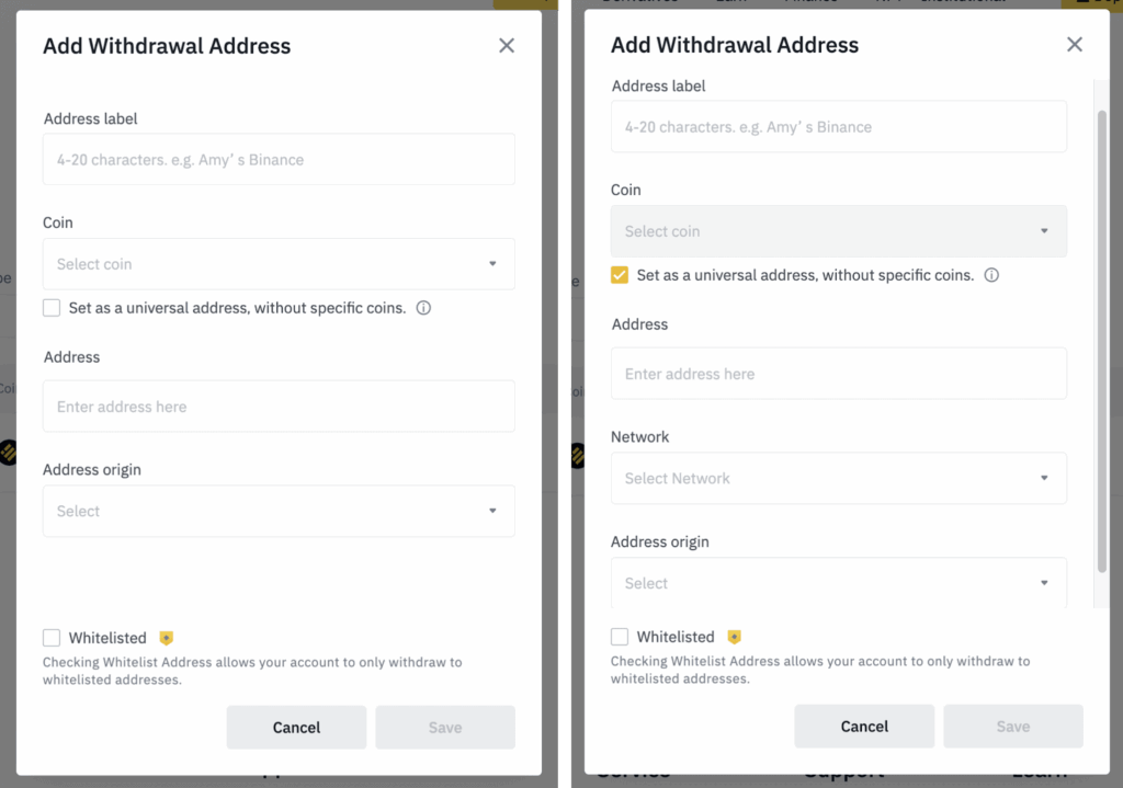 Lưu ý khi rút tiền từ sàn Binance