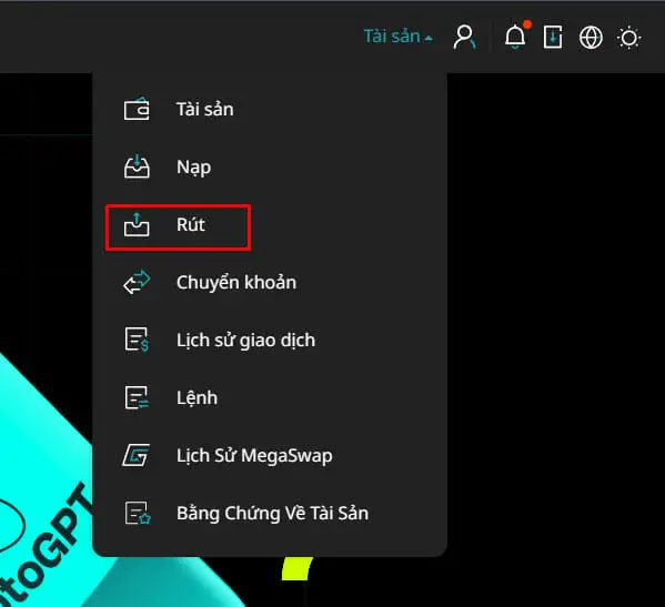 Cách rút tiền sàn Bitget