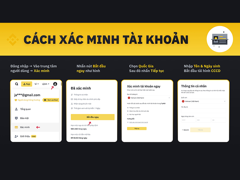 Xác minh danh tính sàn Binance