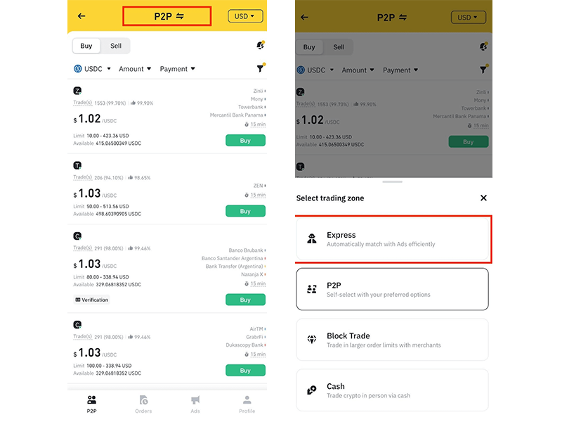 Cách giao dịch đồng USDT trên Binance