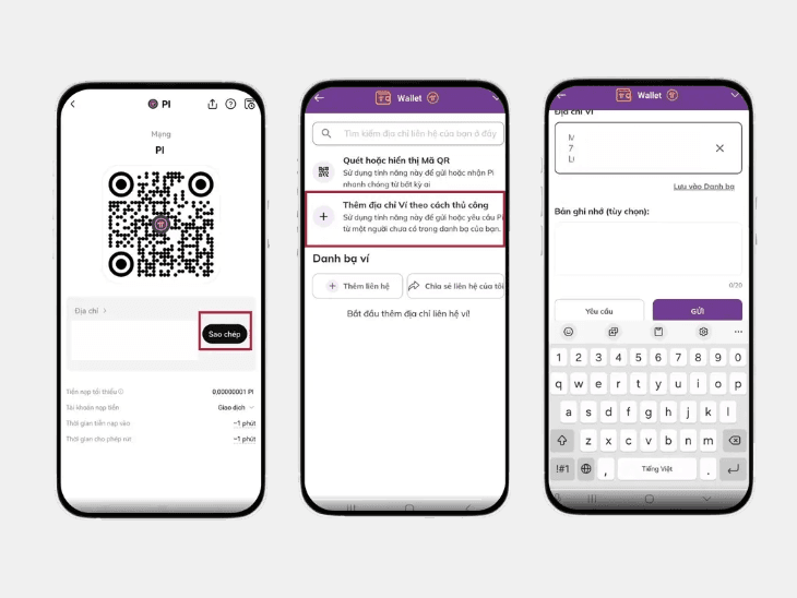 Bước 4: Chuyển Pi từ Pi Wallet lên OKX