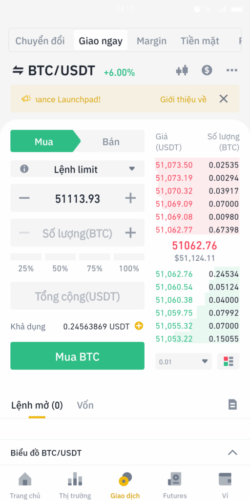 Cách Mua bán USDT