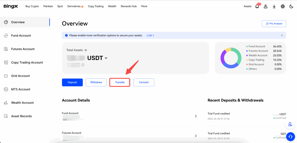 Điều kiện chuyển tiền từ Binance sang BingX