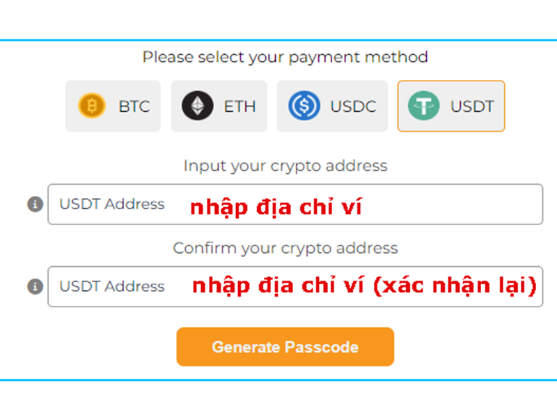 Cách lấy địa chỉ ví USDT ERC20 trên Binance