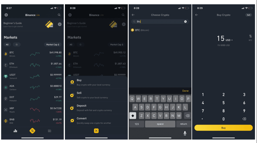 Cách mua coin bằng thẻ tín dụng trên Binance