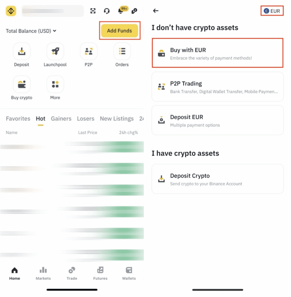 Điều kiện mua coin bằng thẻ tín dụng trên Binance