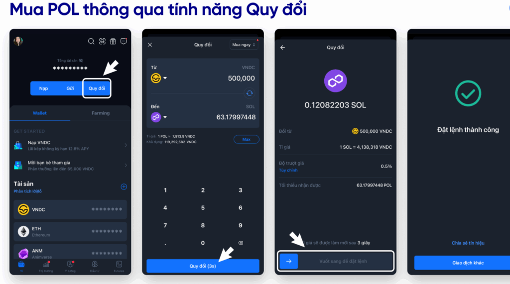 Bước 2: Mua và giao dịch MATIC trên Polygon