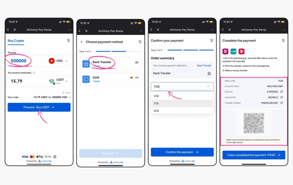 Rút VND từ Bitget Wallet