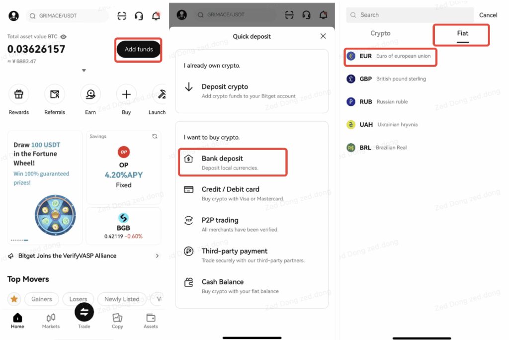Cách rút tiền từ Bitget Wallet