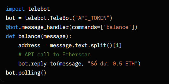 Tạo và thiết lập bot check ví